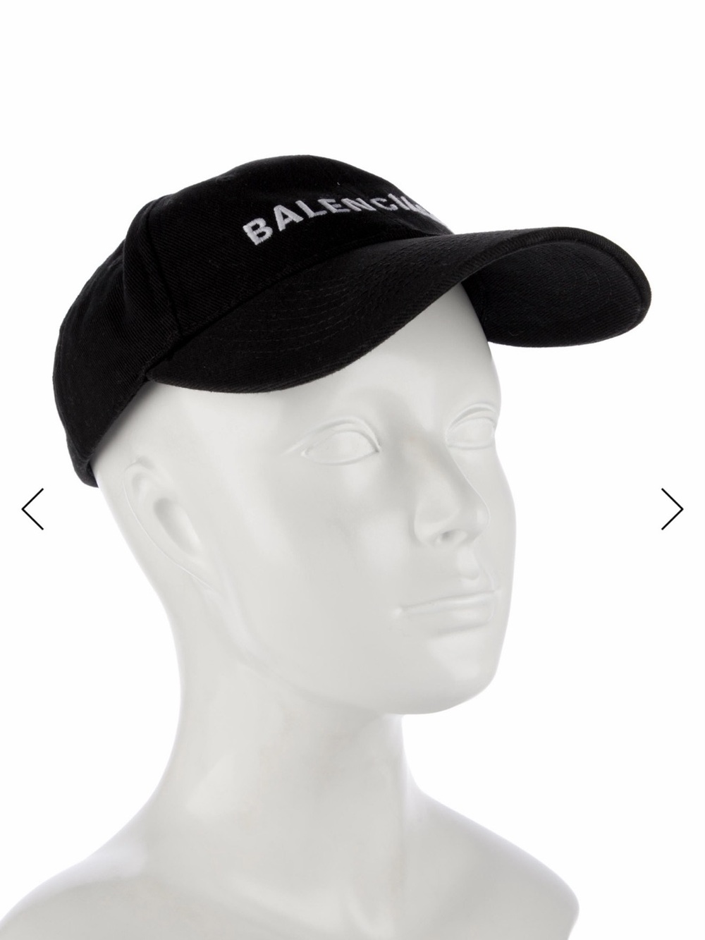 Balenciaga Black Logo Embroidered Baseball Cap